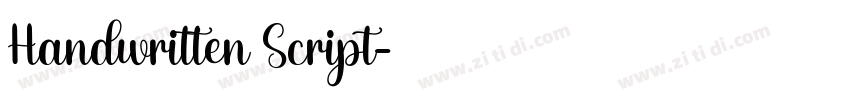 Handwritten Script字体转换 Handwritten Script字体转换
